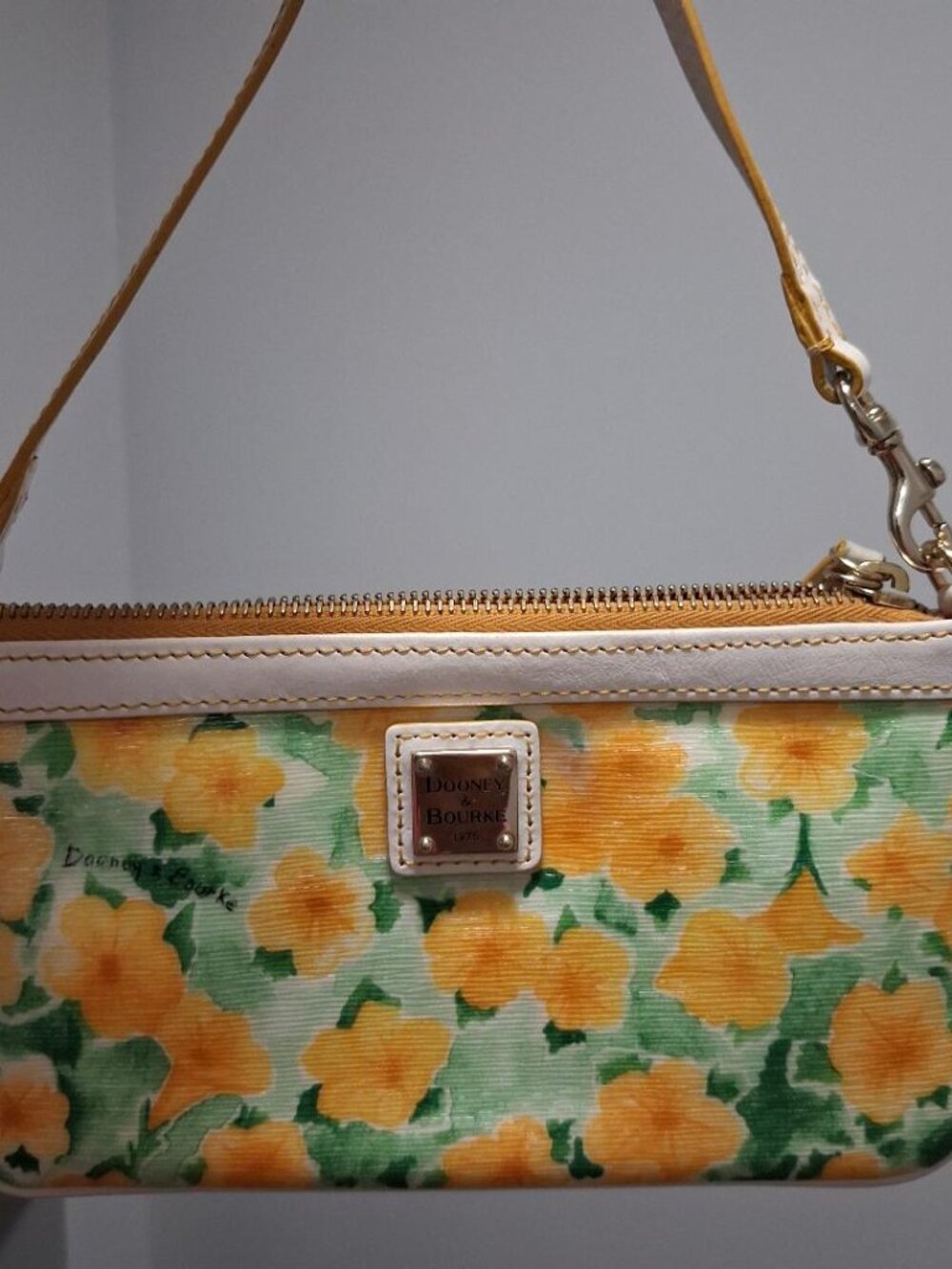 Dooney & Bourke Yellow Petunia Wristlet